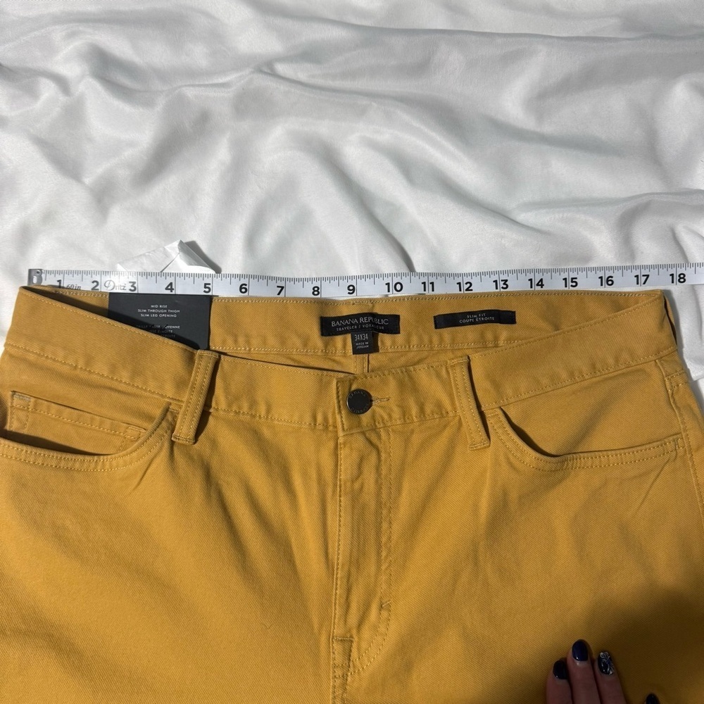 Banana Republic Traveler Jeans – Men’s 34x34 – Mustard Yellow - Slim Fit - NWT - Picture 6 of 14